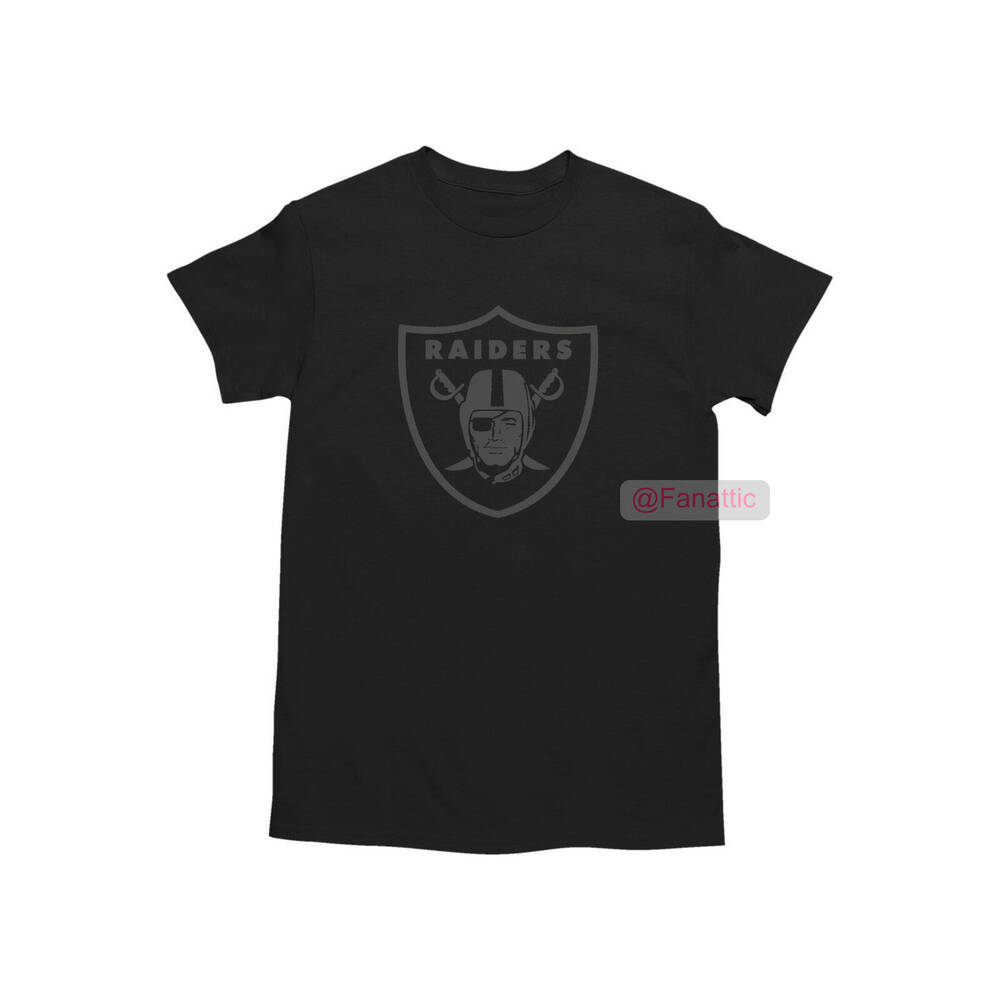 NEW Las Vegas Raiders Tonal Logo T-Shirt BLACK
